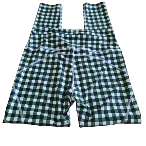 Albion Green and White Checkered Leggings - Picture 3 of 6